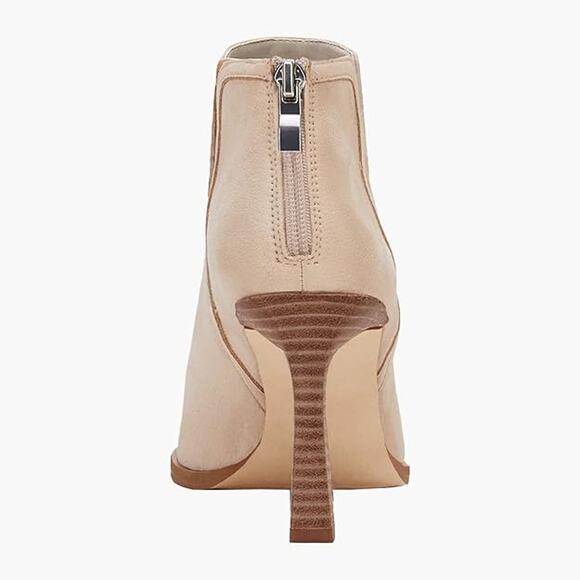 Juliet Holy Light Sand Beige High Heel Pointed Toe Booties Women's Size 8.5 - Picture 7 of 11